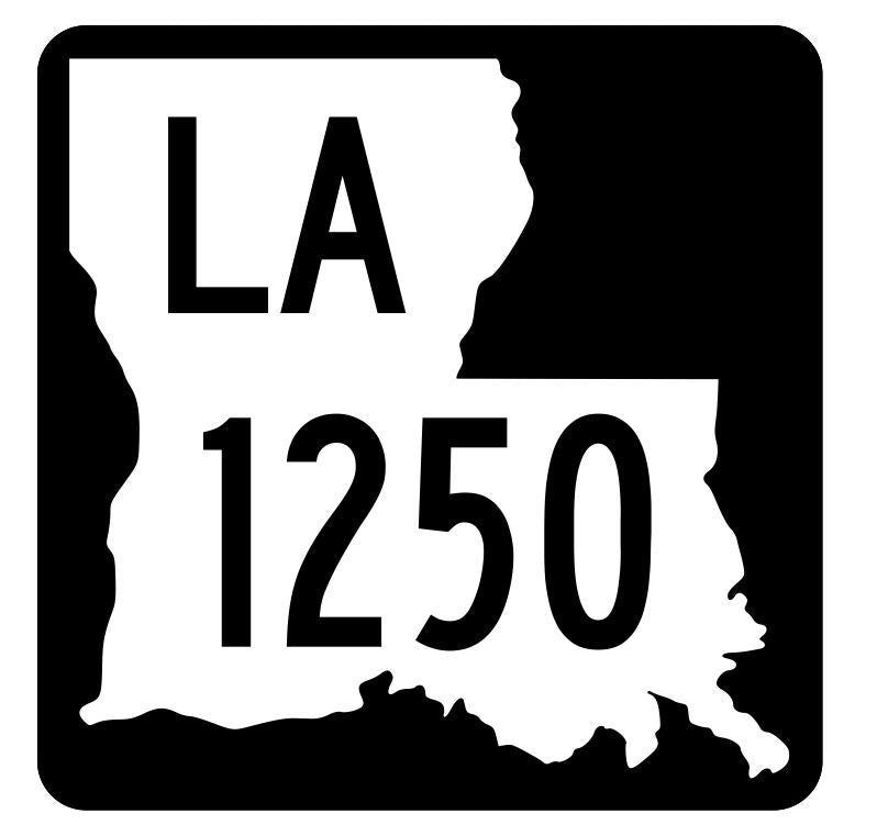 Louisiana State Highway 1250 Sticker Decal R6470 Highway Route Sign