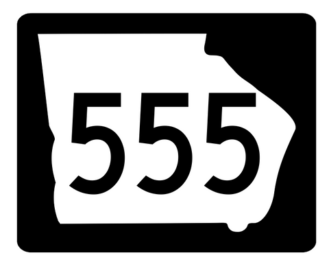 Georgia State Route 555 Sticker R4054 Highway Sign Road Sign Decal