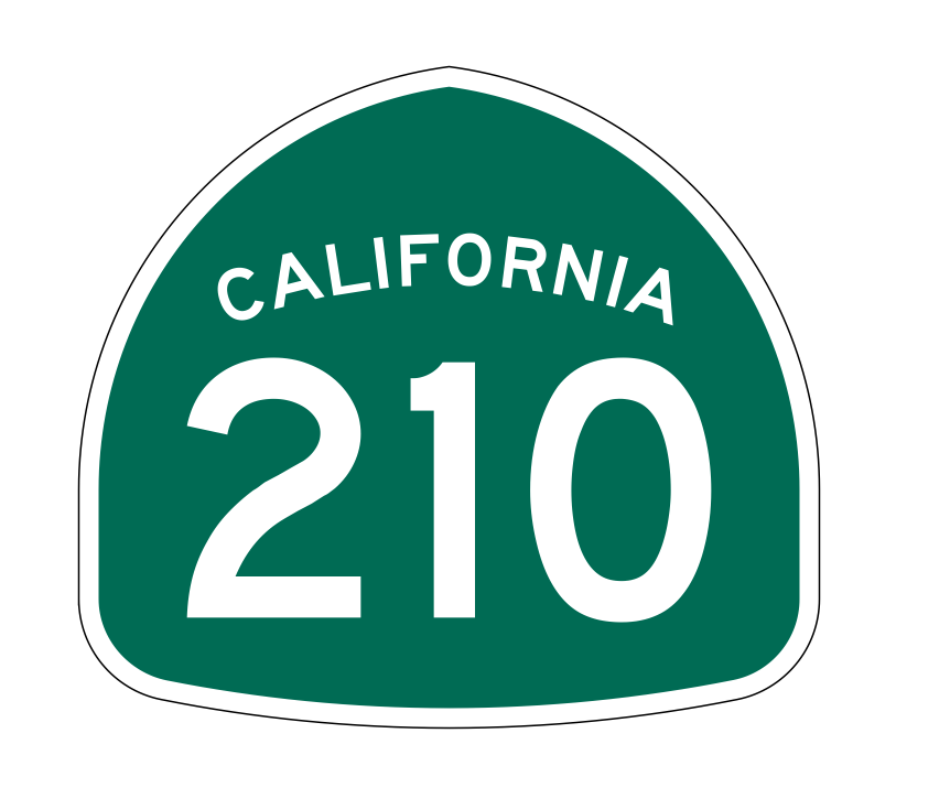 California State Route 210 Sticker Decal R1267 Highway Sign - Winter Park Products