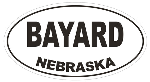 Bayard Nebraska Oval Bumper Sticker or Helmet Sticker D5006