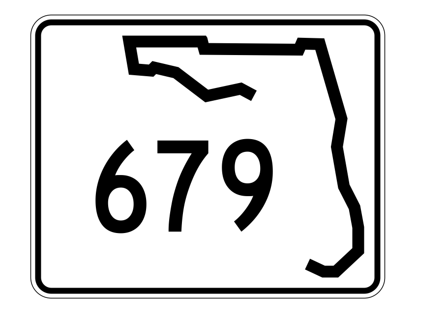 Florida State Road 679 Sticker Decal R1662 Highway Sign - Winter Park Products