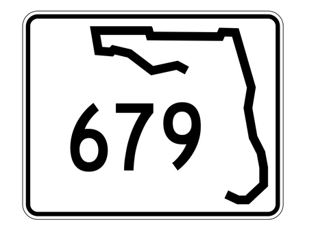 Florida State Road 679 Sticker Decal R1662 Highway Sign - Winter Park Products