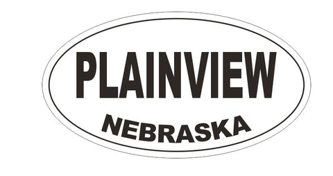 Plainview Nebraska Bumper Sticker or Helmet Sticker D5389 Oval