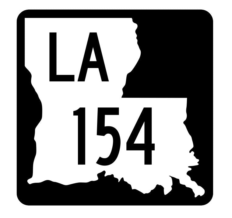 Louisiana State Highway 154 Sticker Decal R5869 Highway Route Sign