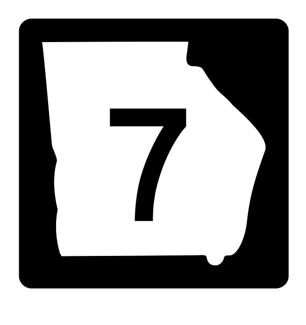 Georgia State Route 7 Sticker R3557 Highway Sign