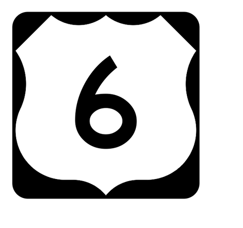 US Route 6 Sticker R1874 Highway Sign Road Sign - Winter Park Products