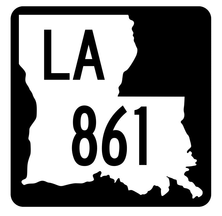 Louisiana State Highway 861 Sticker Decal R6155 Highway Route Sign