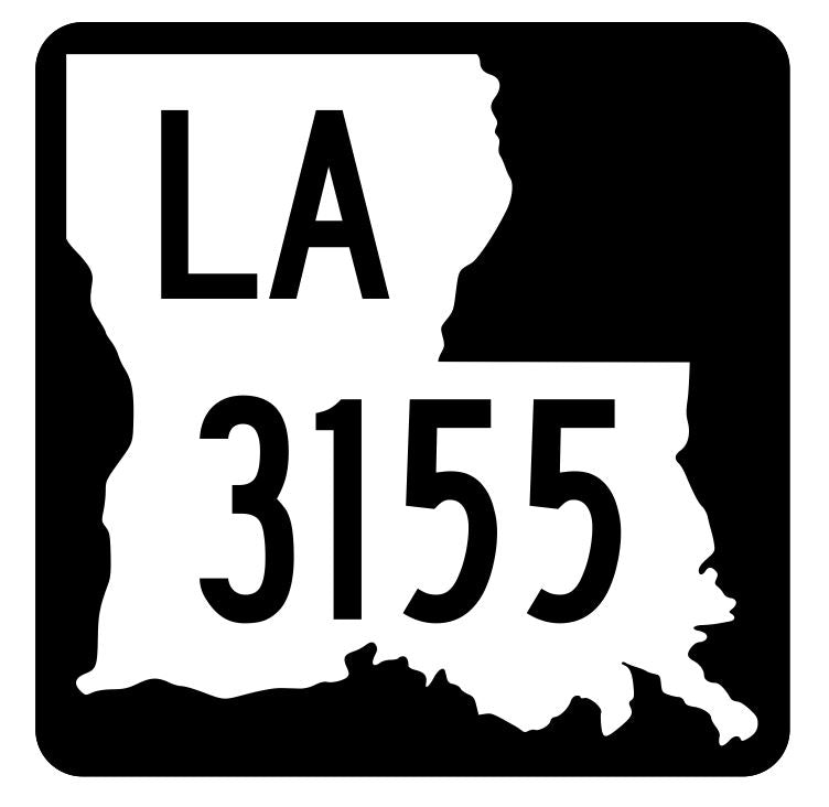 Louisiana State Highway 3155 Sticker Decal R6536 Highway Route Sign