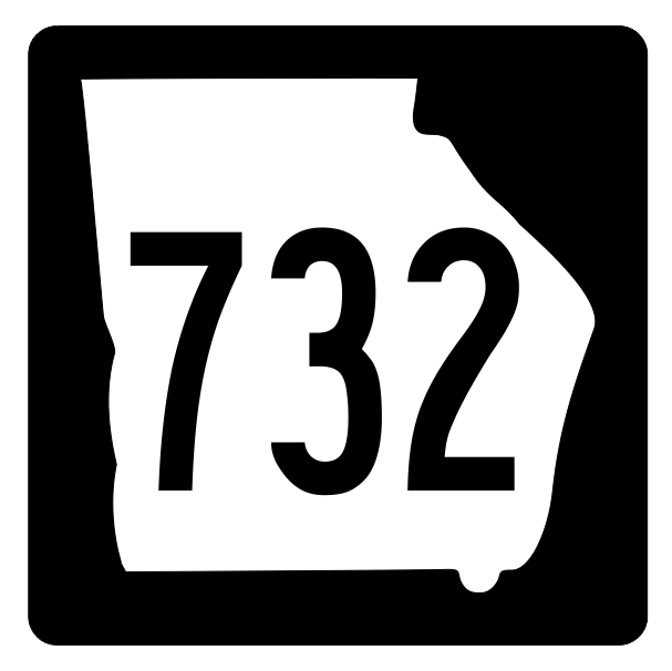 Georgia State Route 732 Sticker R4067 Highway Sign Road Sign Decal