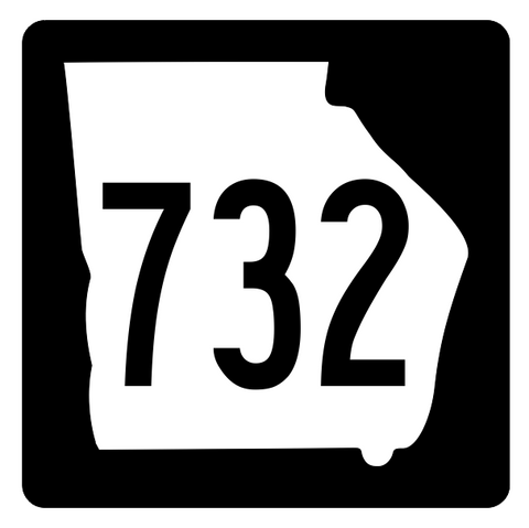 Georgia State Route 732 Sticker R4067 Highway Sign Road Sign Decal