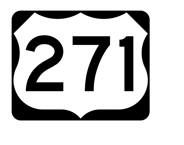 US Route 271 Sticker R2165 Highway Sign Road Sign - Winter Park Products