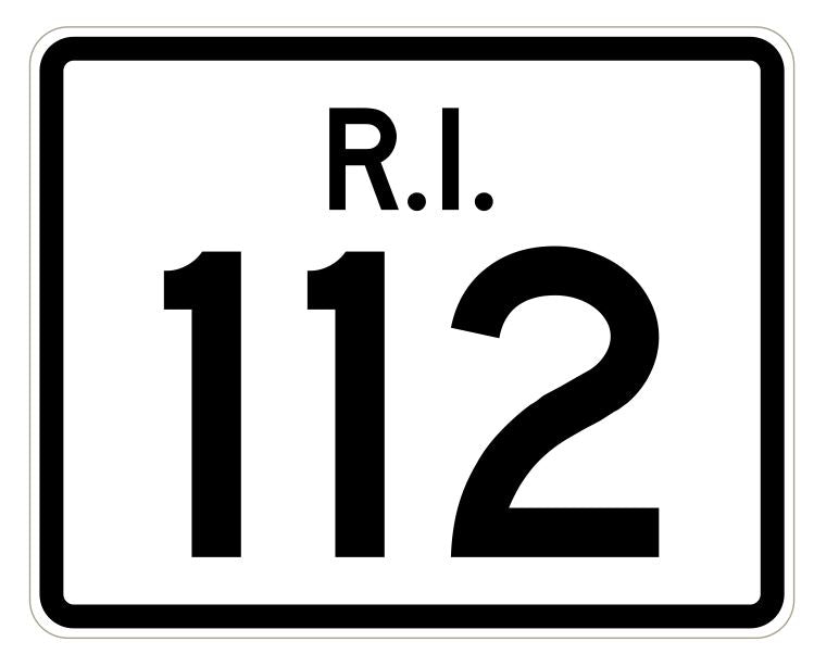 Rhode Island State Road 112 Sticker R4245 Highway Sign Road Sign Decal