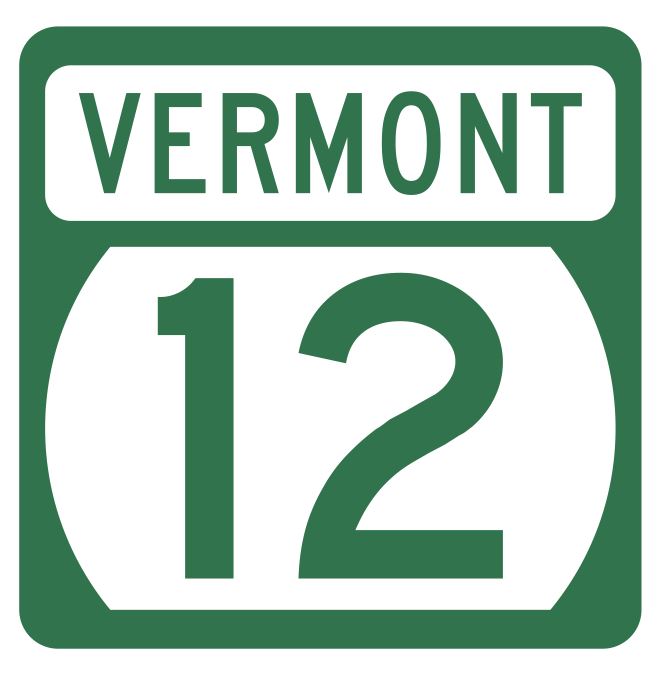 Vermont State Highway 12 Sticker Decal R5272 Highway Route Sign