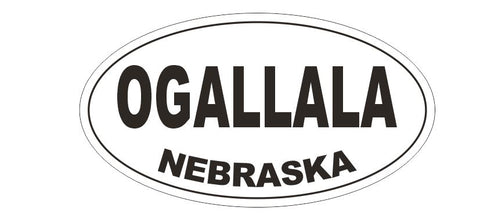 Ogallala Nebraska Bumper Sticker or Helmet Sticker D5359 Oval