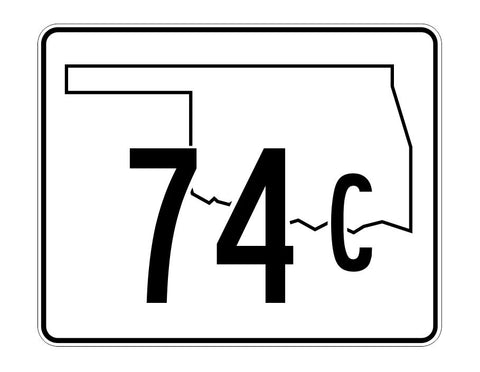 Oklahoma State Highway 74C Sticker Decal R5646 Highway Route Sign