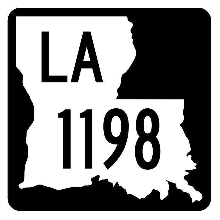 Louisiana State Highway 1198 Sticker Decal R6424 Highway Route Sign