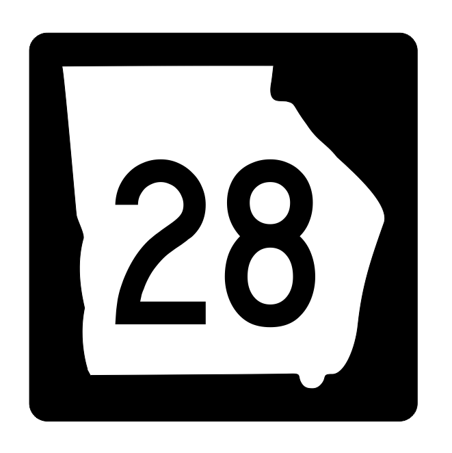 Georgia State Route 28 Sticker R3577 Highway Sign