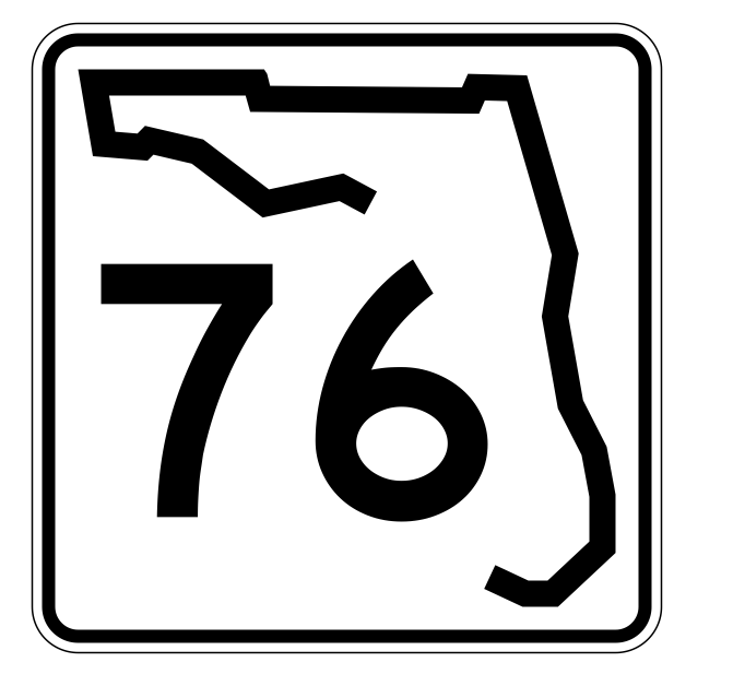 Florida State Road 76 Sticker Decal R1409 Highway Sign - Winter Park Products