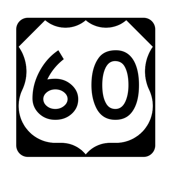 US Route 60 Sticker R1920 Highway Sign Road Sign - Winter Park Products