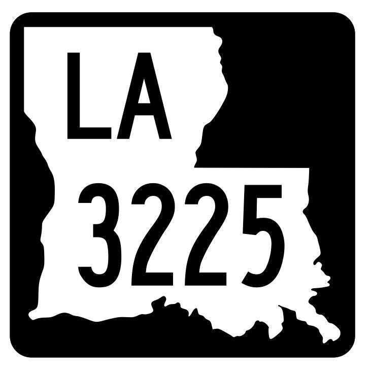 Louisiana State Highway 3225 Sticker Decal R6564 Highway Route Sign