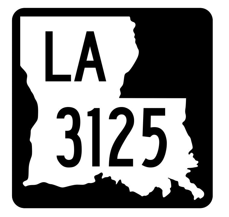 Louisiana State Highway 3125 Sticker Decal R6521 Highway Route Sign