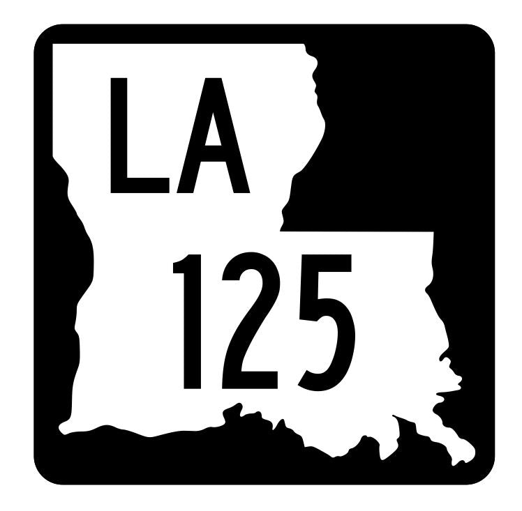 Louisiana State Highway 125 Sticker Decal R5841 Highway Route Sign