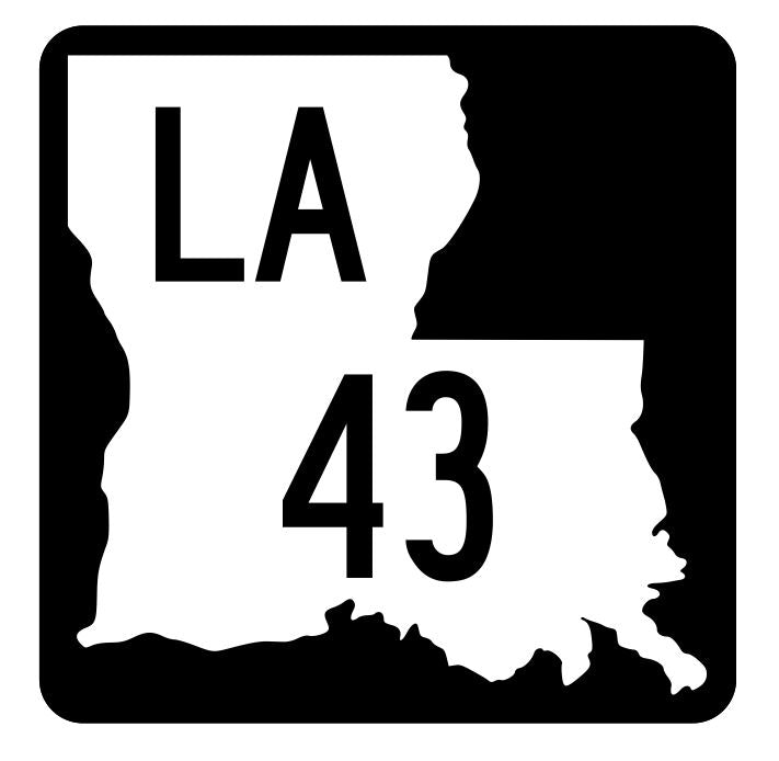 Louisiana State Highway 43 Sticker Decal R5769 Highway Route Sign