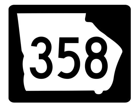 Georgia State Route 358 Sticker R4021 Highway Sign Road Sign Decal