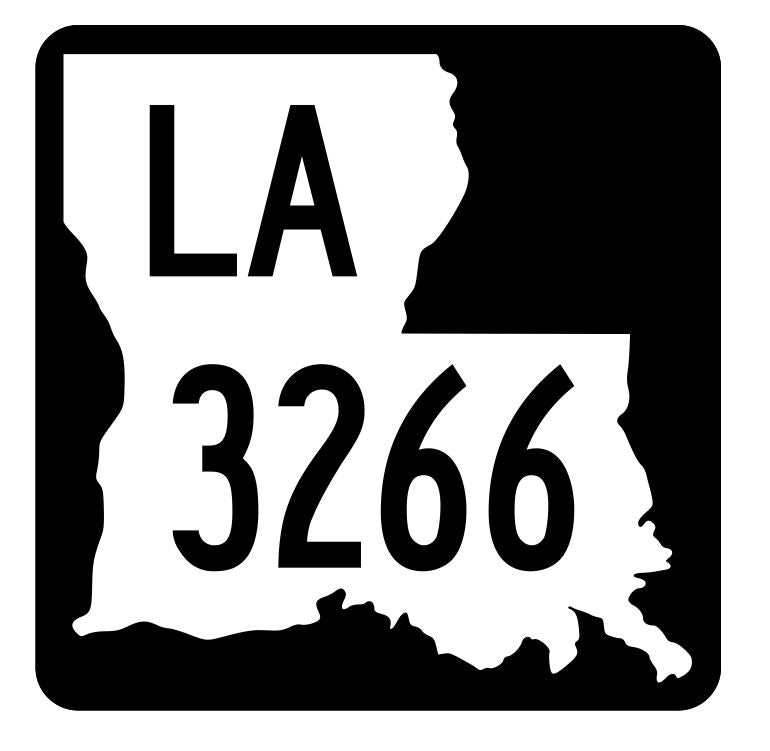 Louisiana State Highway 3266 Sticker Decal R6586 Highway Route Sign