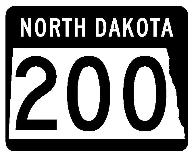 North Dakota State Highway 200 Sticker R4291 Highway Sign Road Sign Decal