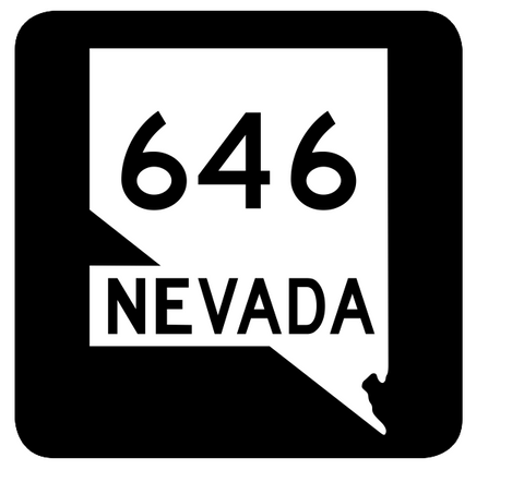 Nevada State Route 646 Sticker R3111 Highway Sign Road Sign