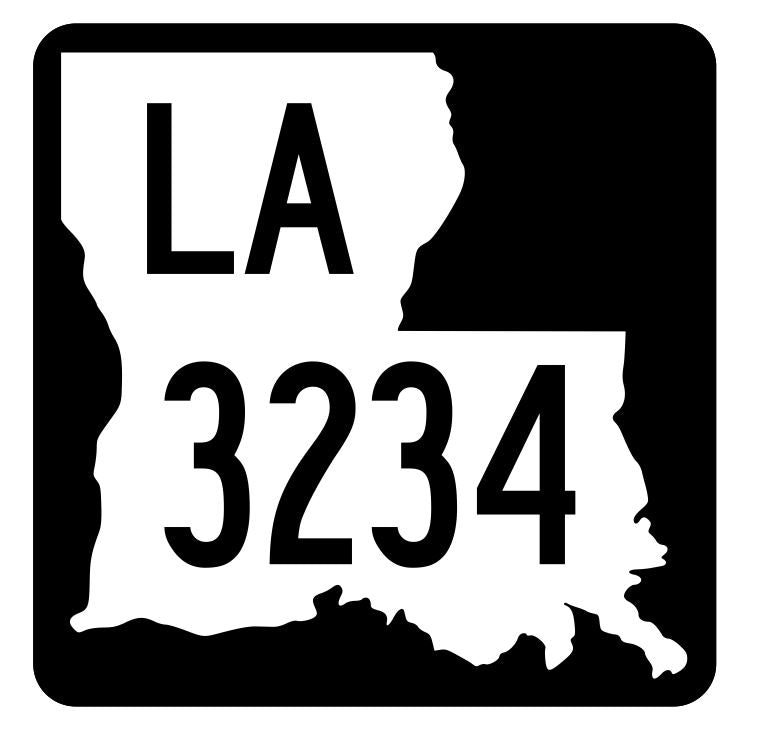 Louisiana State Highway 3234 Sticker Decal R6567 Highway Route Sign