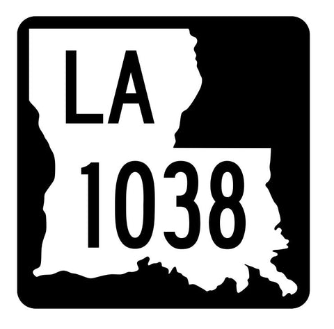 Louisiana State Highway 1038 Sticker Decal R6298 Highway Route Sign