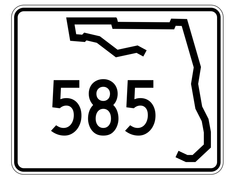 Florida State Road 585 Sticker Decal R1638 Highway Sign - Winter Park Products