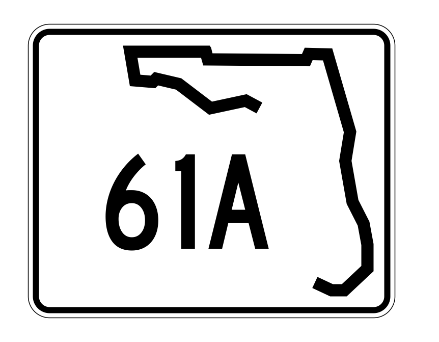 Florida State Road 61A Sticker Decal R1396 Highway Sign - Winter Park Products