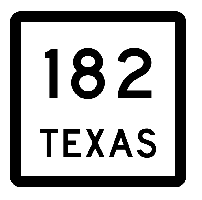 Texas State Highway 182 Sticker Decal R2480 Highway Sign