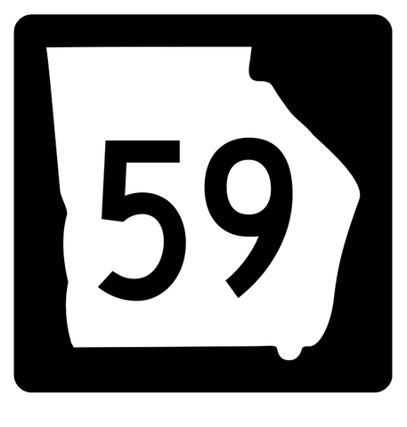 Georgia State Route 59 Sticker R3605 Highway Sign