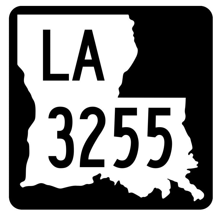 Louisiana State Highway 3255 Sticker Decal R6578 Highway Route Sign