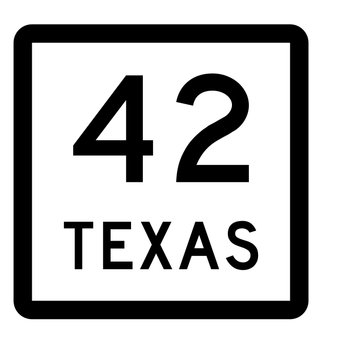 Texas State Highway 42 Sticker Decal R2296 Highway Sign - Winter Park Products