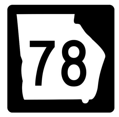 Georgia State Route 78 Sticker R3623 Highway Sign