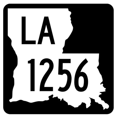 Louisiana State Highway 1256 Sticker Decal R6476 Highway Route Sign