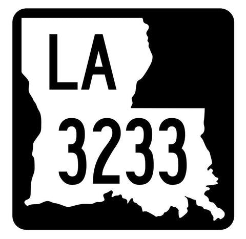 Louisiana State Highway 3233 Sticker Decal R6566 Highway Route Sign