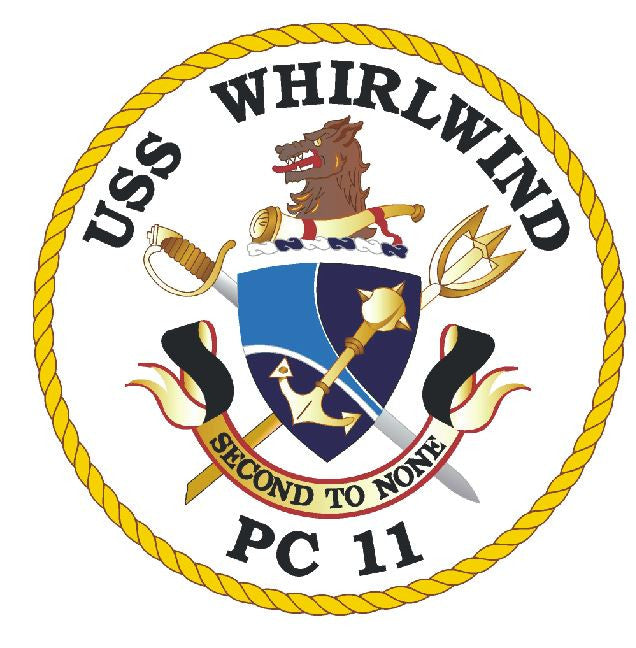 USS Whirlwind Sticker Military Armed Forces Navy Decal M189 - Winter Park Products