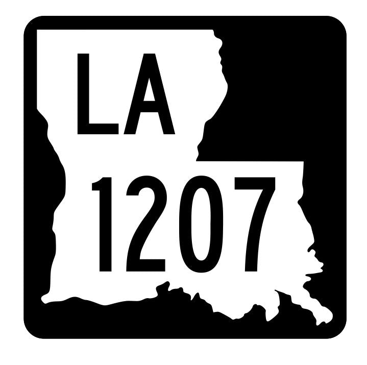 Louisiana State Highway 1207 Sticker Decal R6432 Highway Route Sign