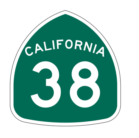 California State Route 38 Sticker Decal R1141 Highway Sign - Winter Park Products