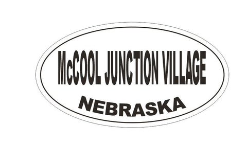 McCool Junction Village Nebraska Bumper Sticker or Helmet Sticker D5292 Oval