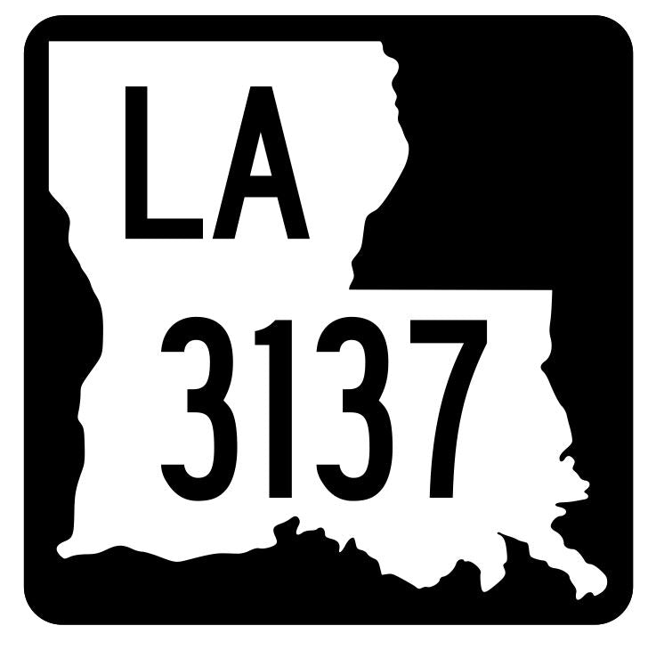 Louisiana State Highway 3137 Sticker Decal R6526 Highway Route Sign