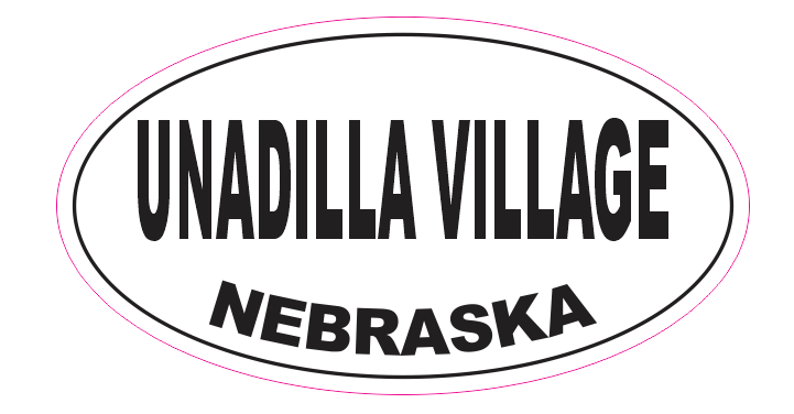 Unadilla Village Nebraska Oval Bumper Sticker D7089 Euro Oval