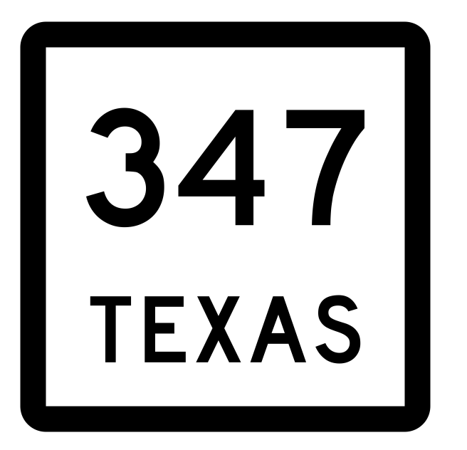 Texas State Highway 347 Sticker Decal R2642 Highway Sign