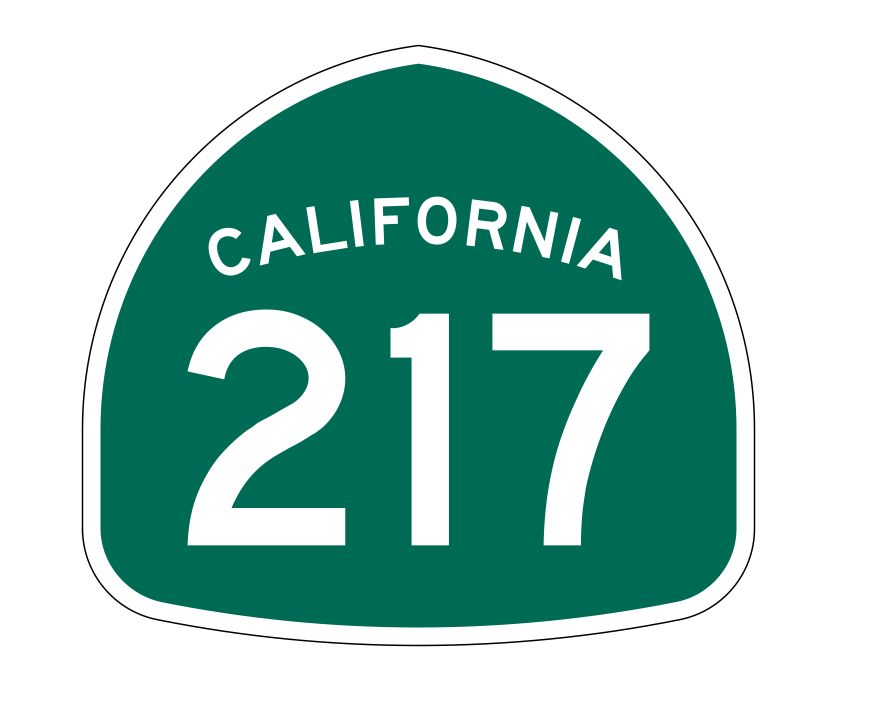 California State Route 217 Sticker Decal R1272 Highway Sign - Winter Park Products